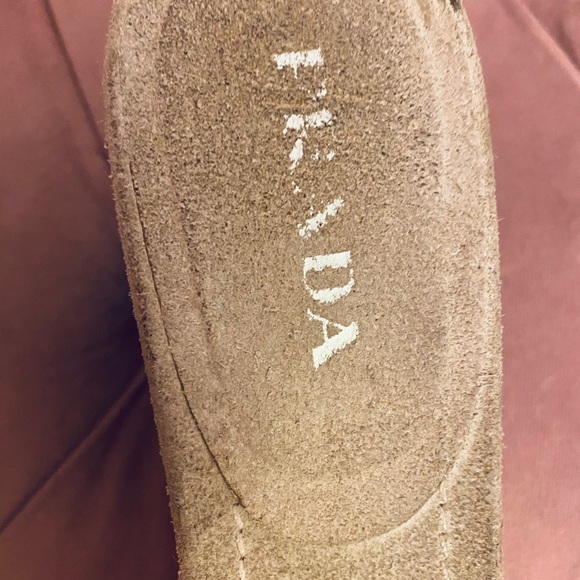 🍊 Orange colored Prada Wicker Open Toed Wedges - Picture 11 of 16